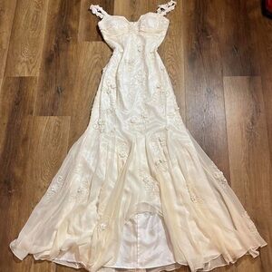 Vintage Y2K 100% Silk Beaded Dress Vintage Wedding Dress Vintage Beaded Dress